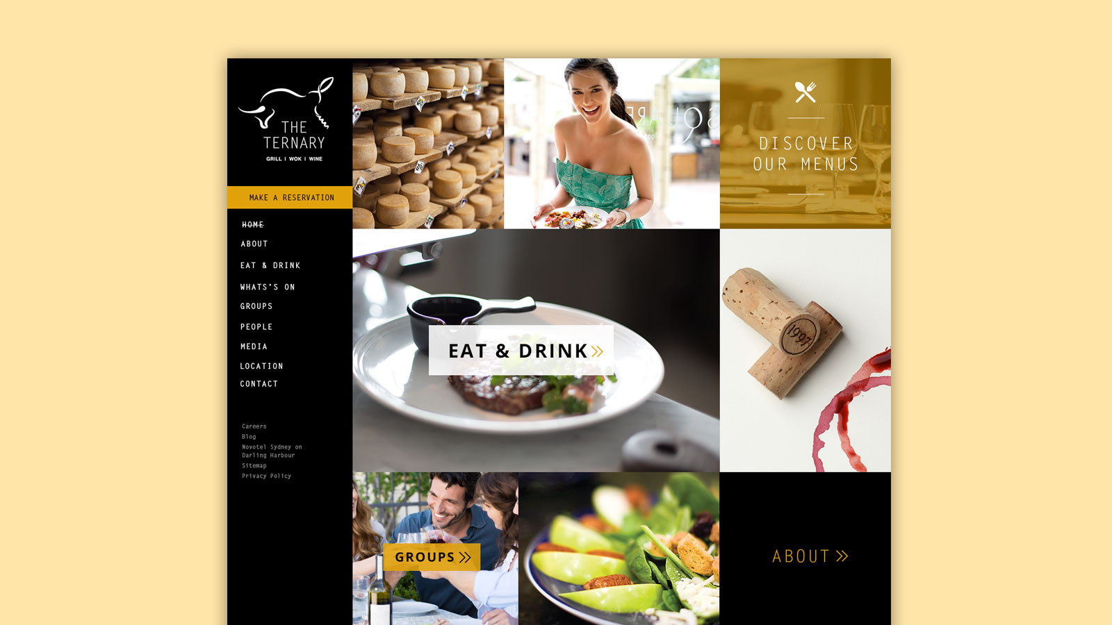 Diseño web The Ternary Restaurante